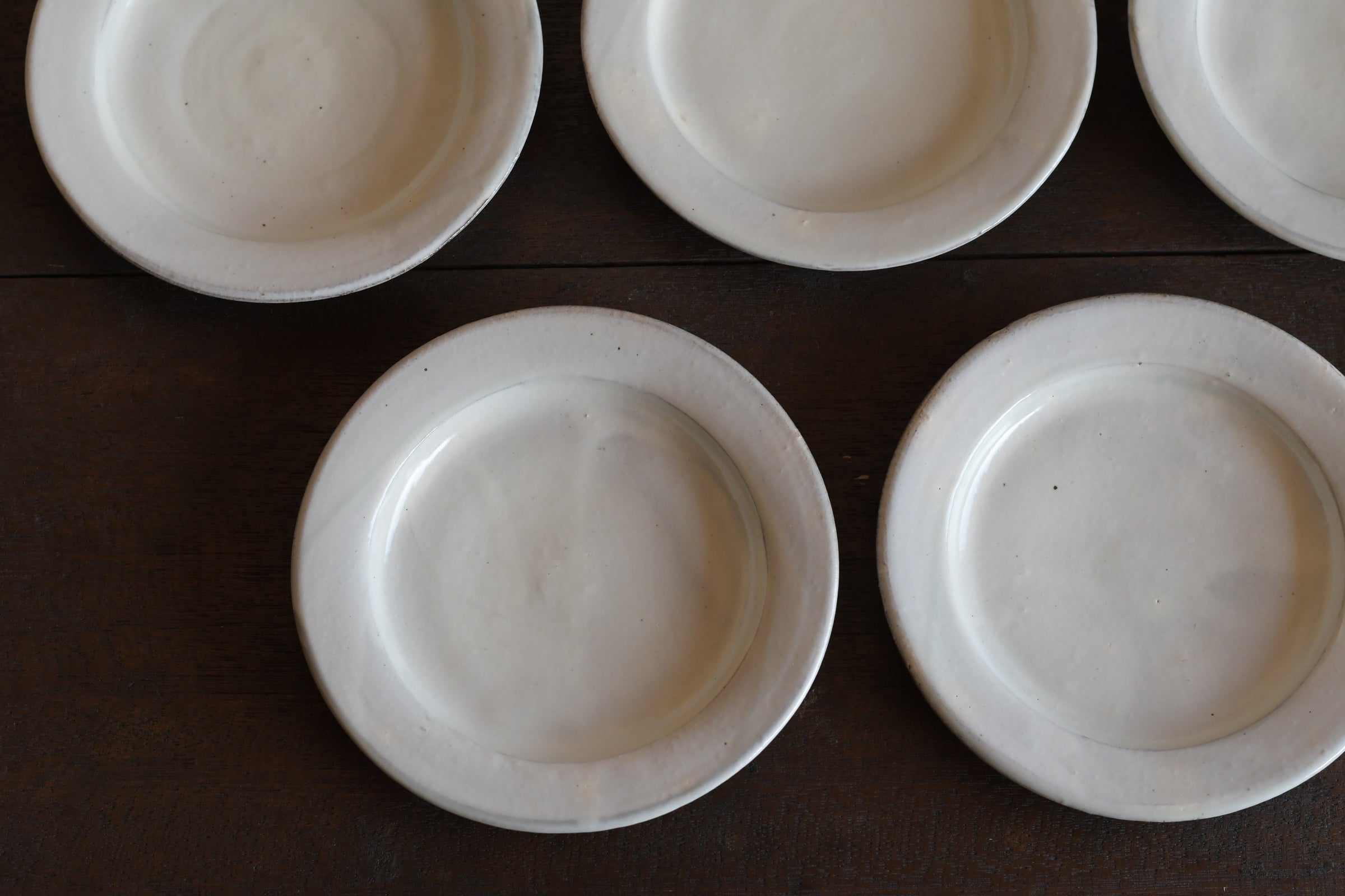 福永芳治｜粉引6寸皿 | UTSUWA-HOTARU online store