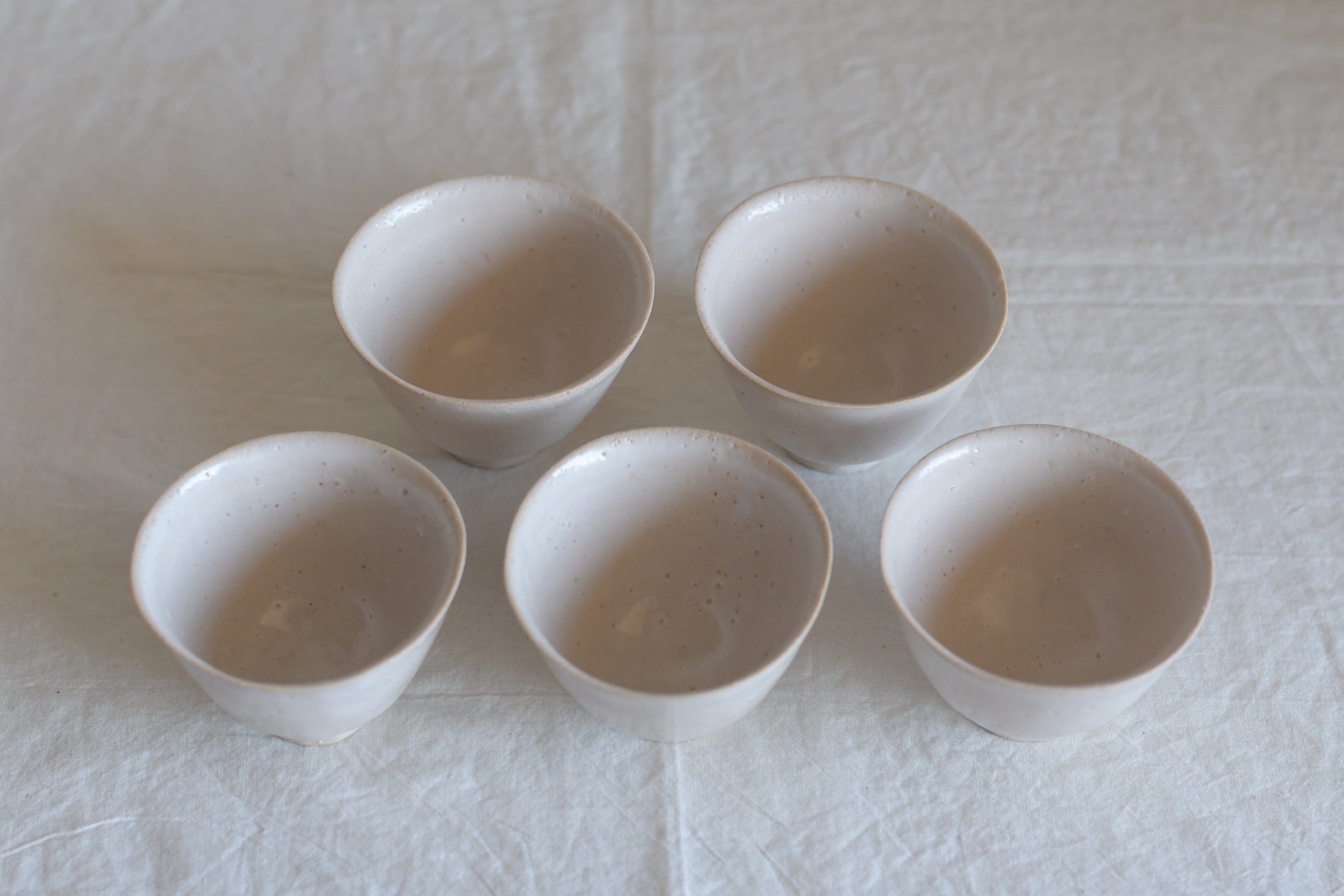 三笘修｜藁白煎茶碗（五客揃え） | UTSUWA-HOTARU online store