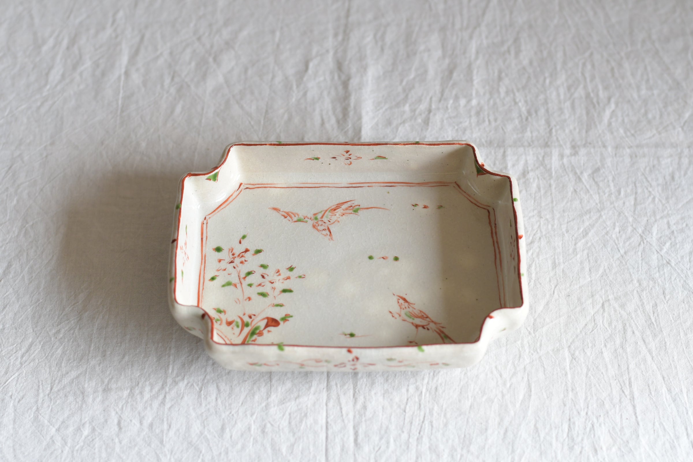 藤田佳三｜染付輪花長方皿 | UTSUWA-HOTARU online store