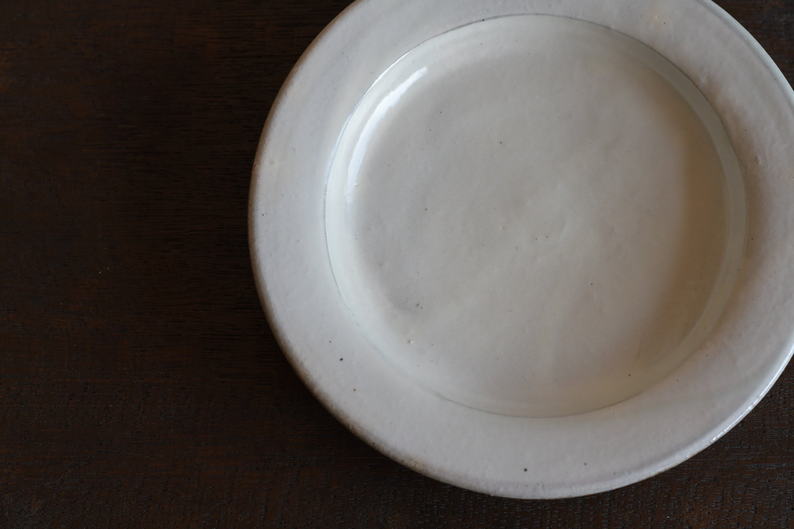 福永芳治｜粉引6寸皿 | UTSUWA-HOTARU online store