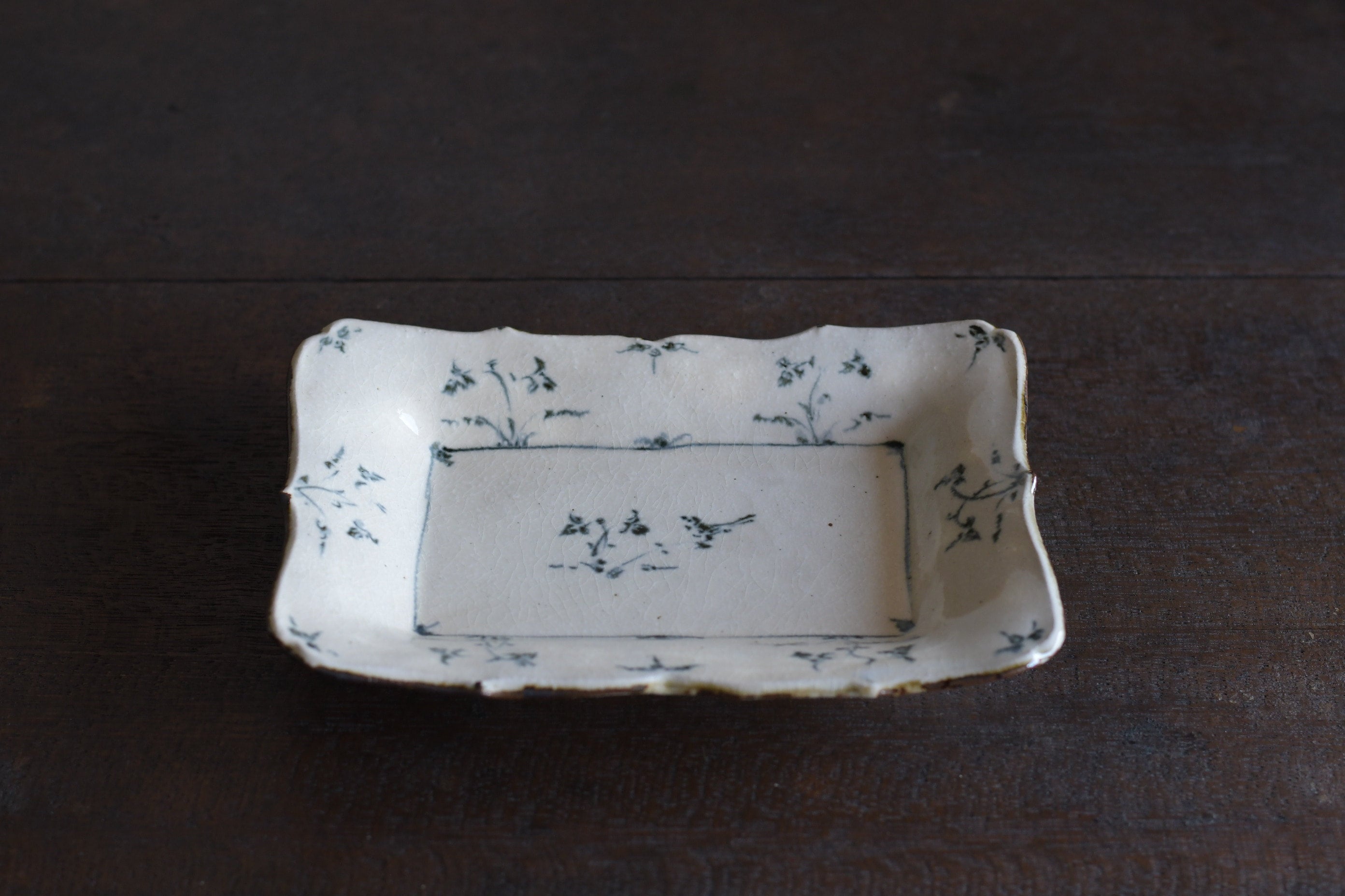 掛け花入れ　藤田佳三　作 藤田佳三｜染付輪花長方皿 | うつわ穂垂